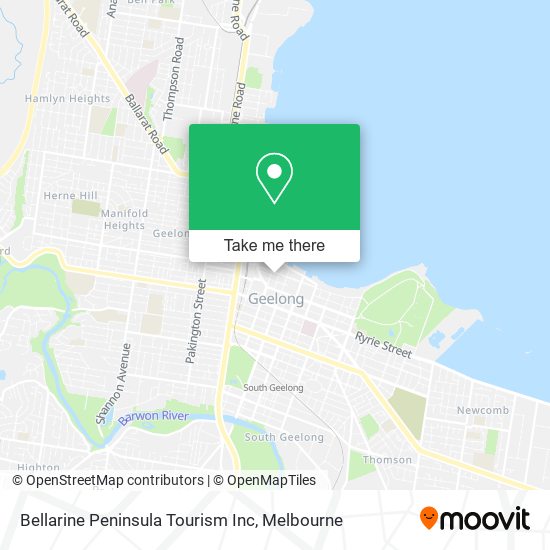 Bellarine Peninsula Tourism Inc map
