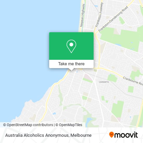 Australia Alcoholics Anonymous map