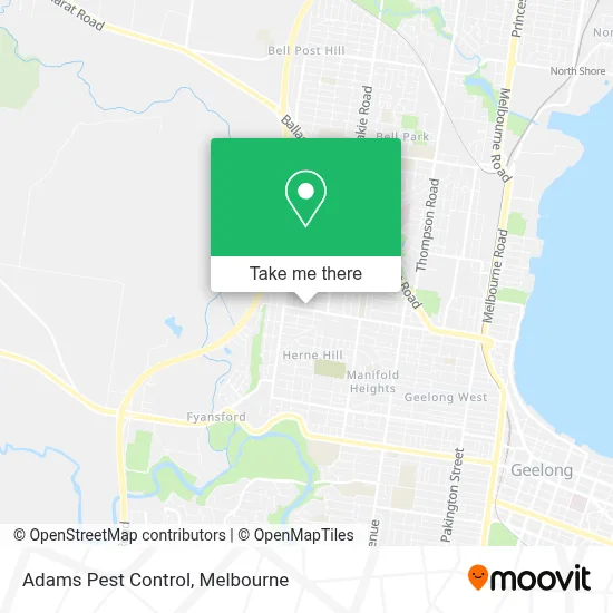 Mapa Adams Pest Control
