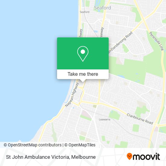 Mapa St John Ambulance Victoria