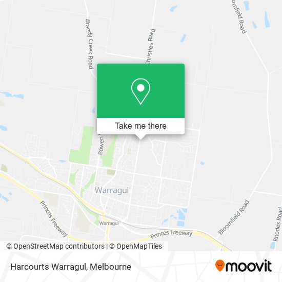 Harcourts Warragul map