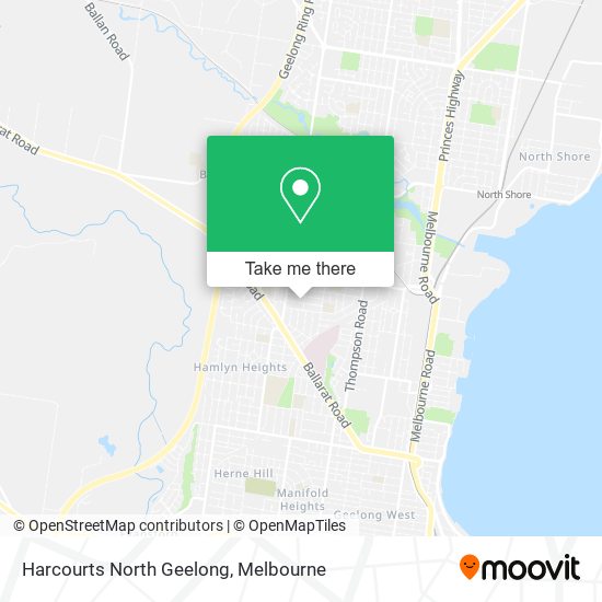 Mapa Harcourts North Geelong