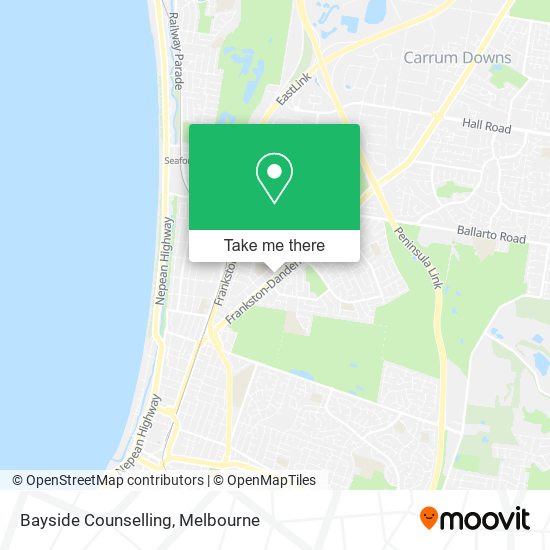 Bayside Counselling map