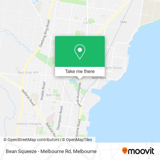 Bean Squeeze - Melbourne Rd map
