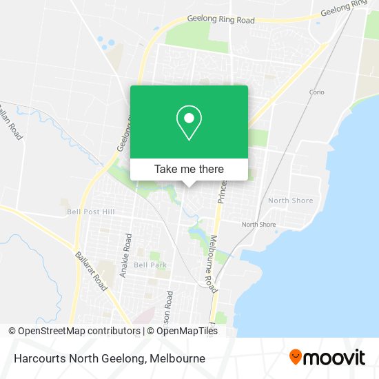 Mapa Harcourts North Geelong