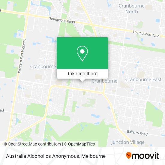 Australia Alcoholics Anonymous map