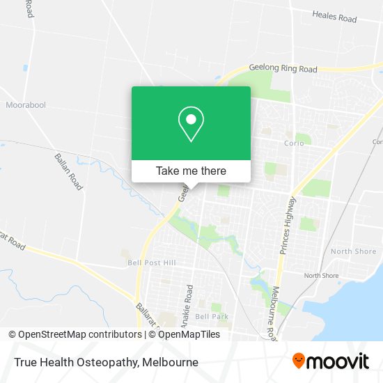 True Health Osteopathy map