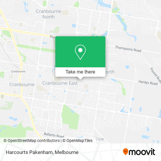 Harcourts Pakenham map