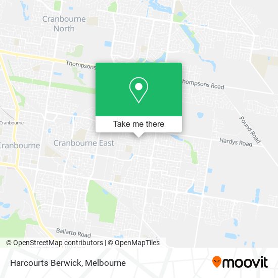 Mapa Harcourts Berwick