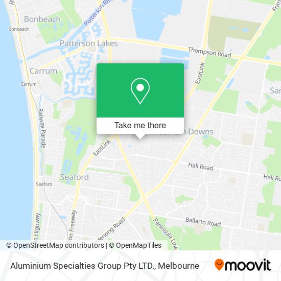 Aluminium Specialties Group Pty LTD. map