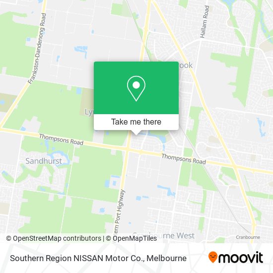 Southern Region NISSAN Motor Co. map