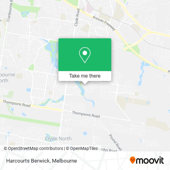 Harcourts Berwick map
