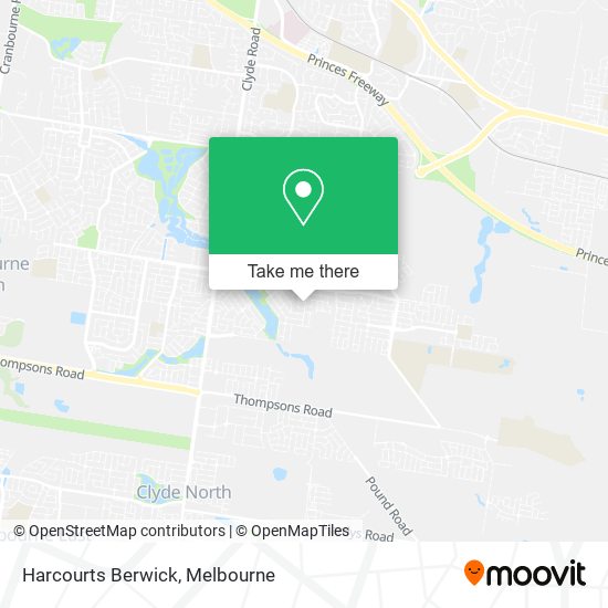 Mapa Harcourts Berwick