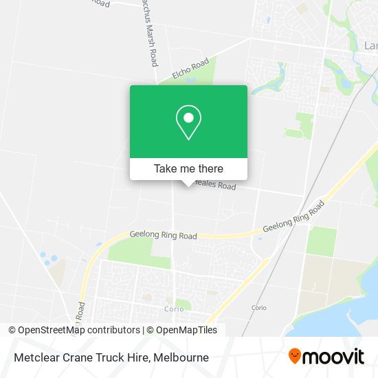 Metclear Crane Truck Hire map