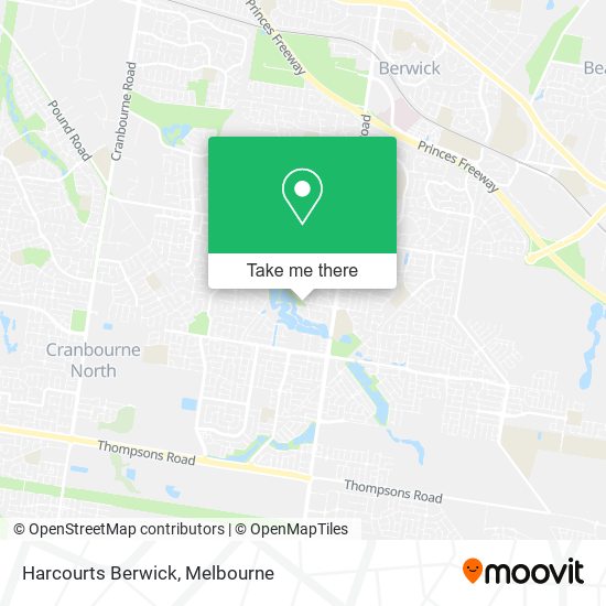 Mapa Harcourts Berwick