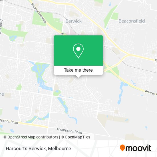 Mapa Harcourts Berwick