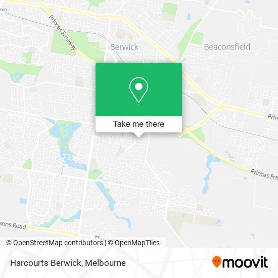 Mapa Harcourts Berwick