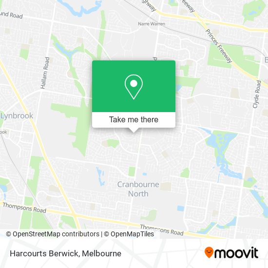 Harcourts Berwick map