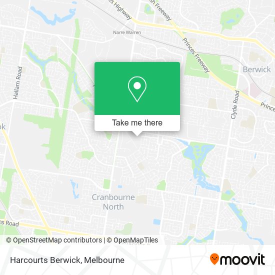 Harcourts Berwick map