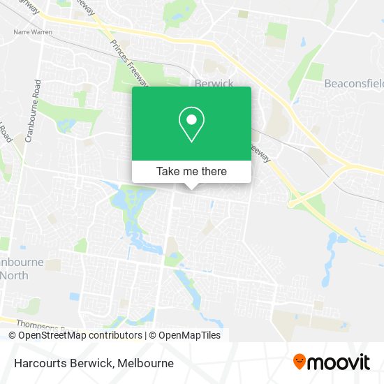 Harcourts Berwick map