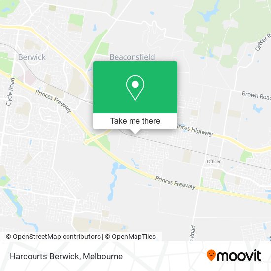 Harcourts Berwick map