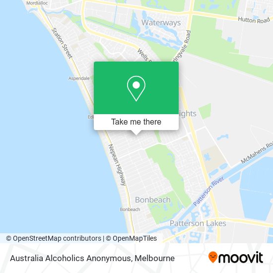 Australia Alcoholics Anonymous map