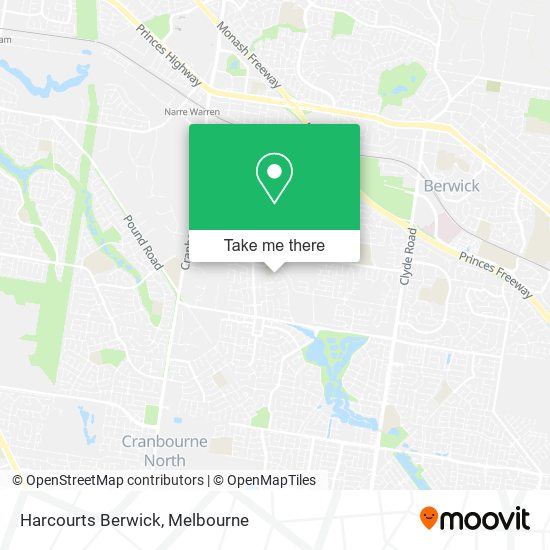 Mapa Harcourts Berwick