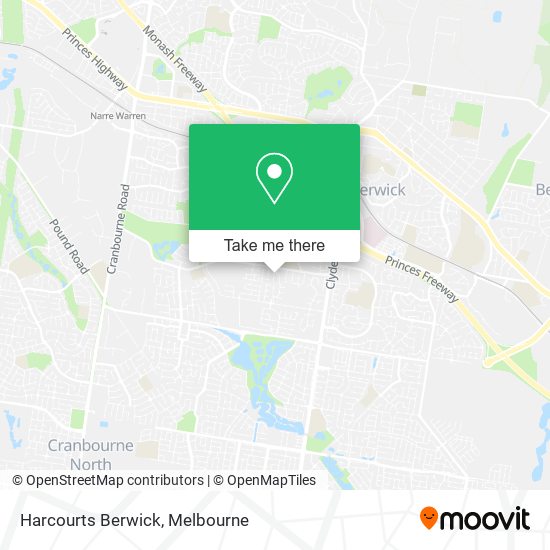 Harcourts Berwick map