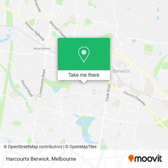 Harcourts Berwick map