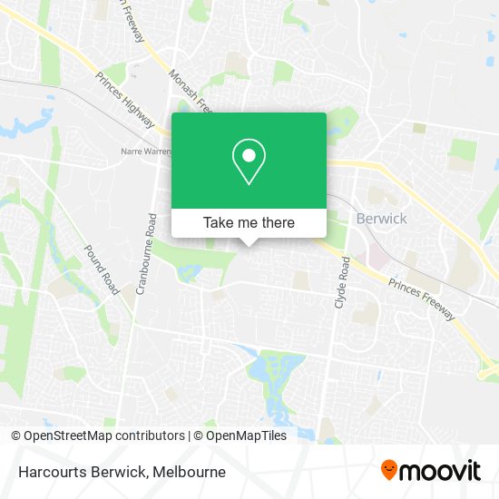 Harcourts Berwick map