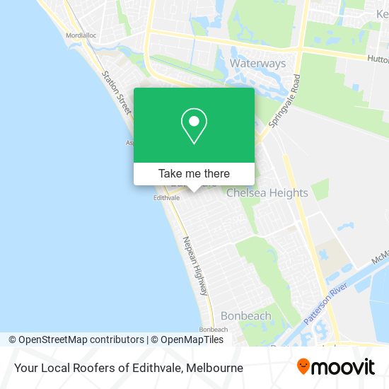 Your Local Roofers of Edithvale map