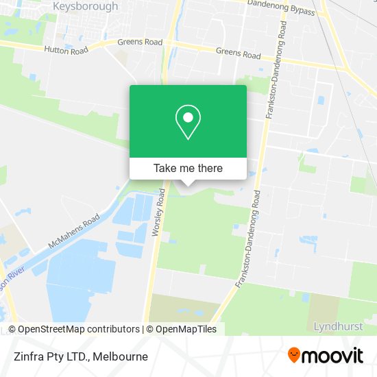 Zinfra Pty LTD. map