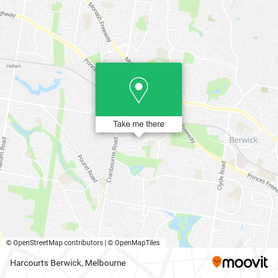 Mapa Harcourts Berwick