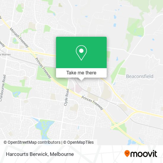 Harcourts Berwick map