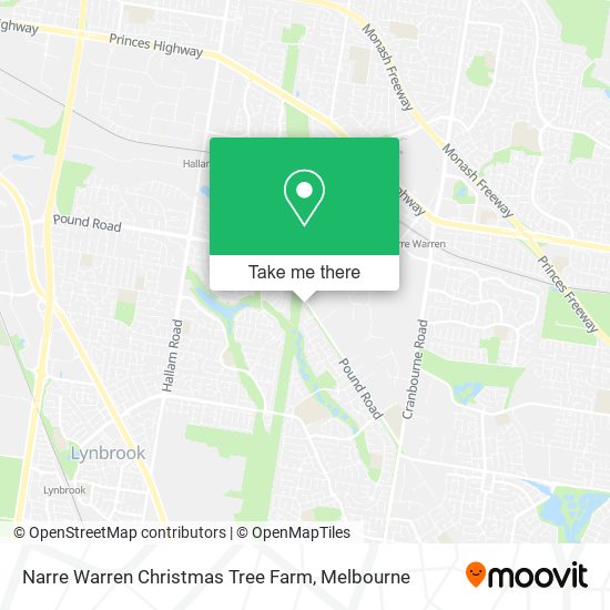 Narre Warren Christmas Tree Farm map