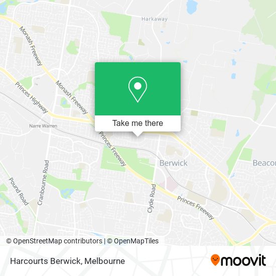 Mapa Harcourts Berwick