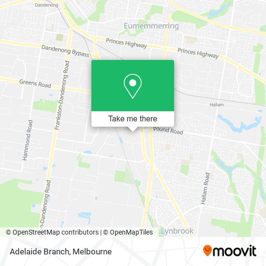 Mapa Adelaide Branch