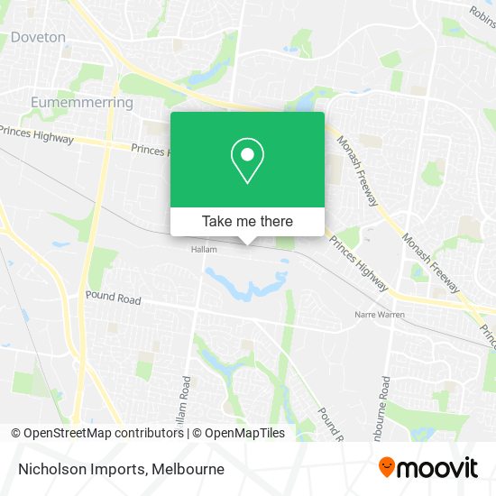 Nicholson Imports map