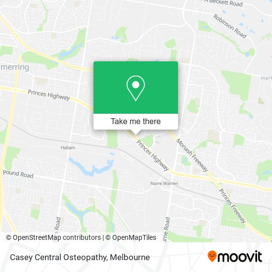 Casey Central Osteopathy map