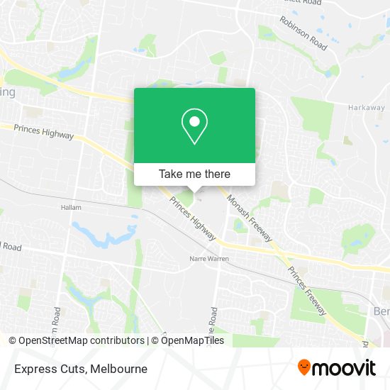 Express Cuts map