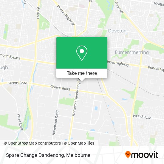 Spare Change Dandenong map