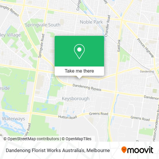 Mapa Dandenong Florist Works Australia's