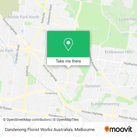 Dandenong Florist Works Australia's map
