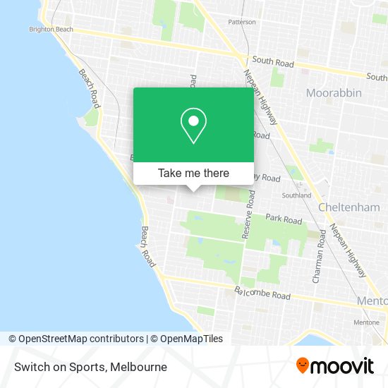 Switch on Sports map