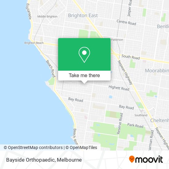 Bayside Orthopaedic map