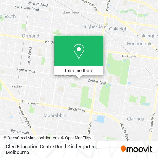 Glen Education Centre Road Kindergarten map