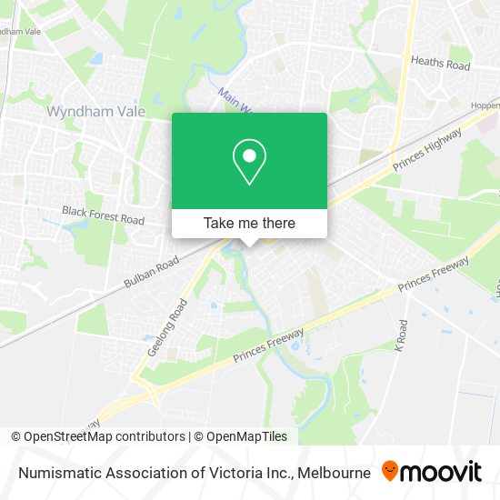 Numismatic Association of Victoria Inc. map