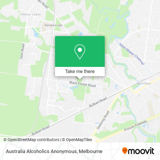Australia Alcoholics Anonymous map