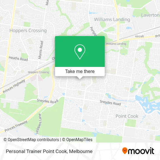 Mapa Personal Trainer Point Cook