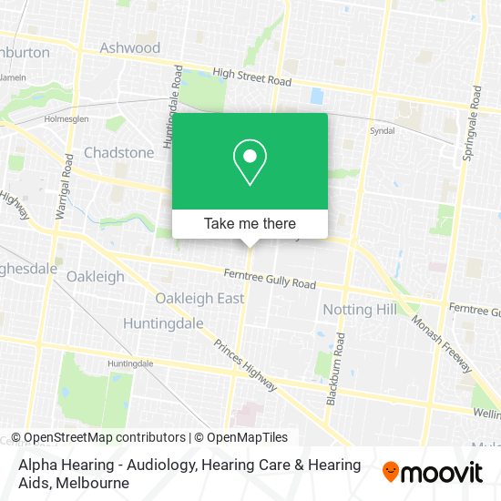Mapa Alpha Hearing - Audiology, Hearing Care & Hearing Aids